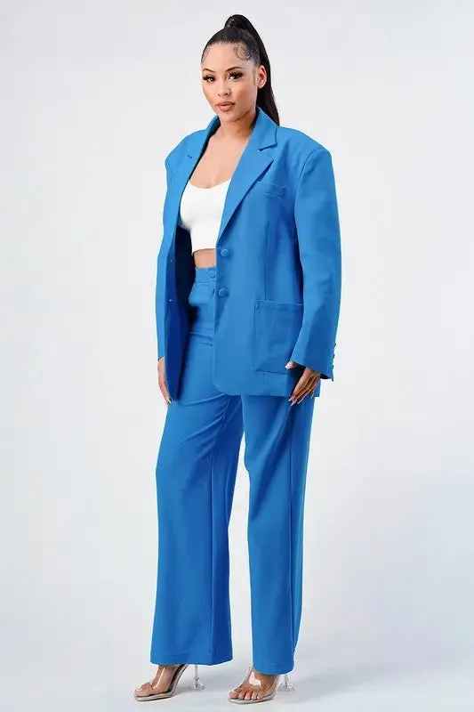 Athina Casual Loose Fit Blazer And Pants