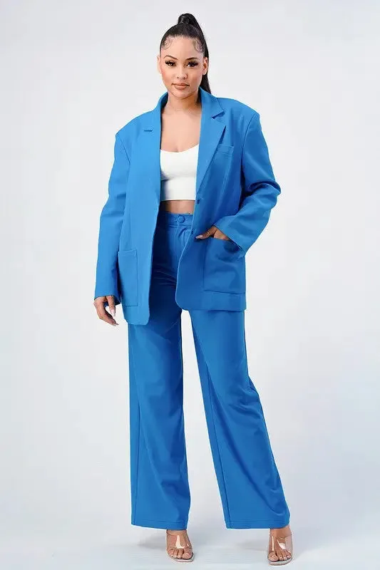 Athina Casual Loose Fit Blazer And Pants