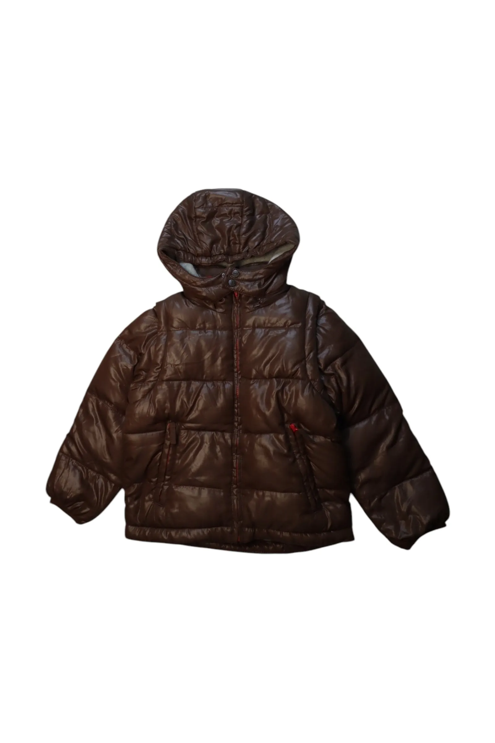 Boden Puffer Coat With Hood - Size 5-6T