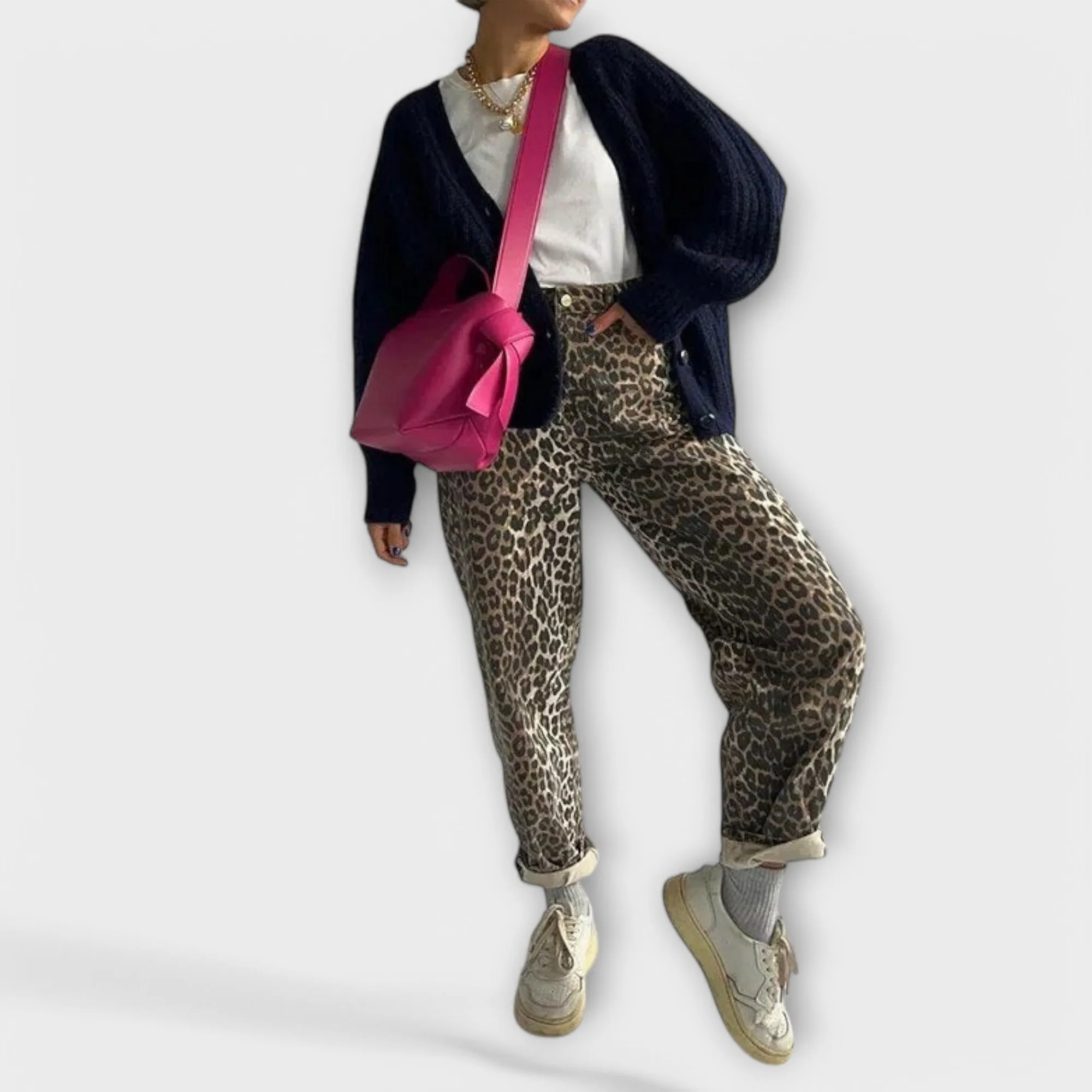 Chandra Vintage Leopard Jeans