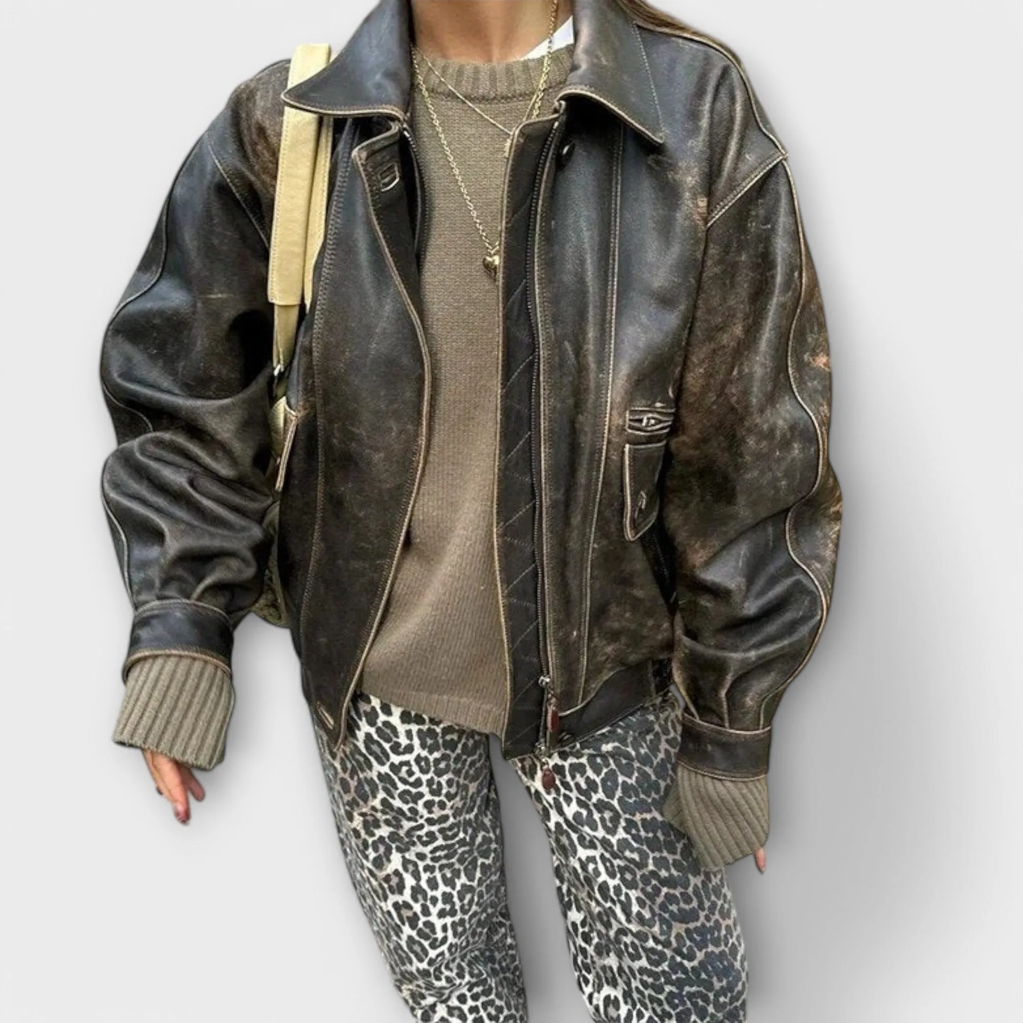 Chandra Vintage Leopard Jeans