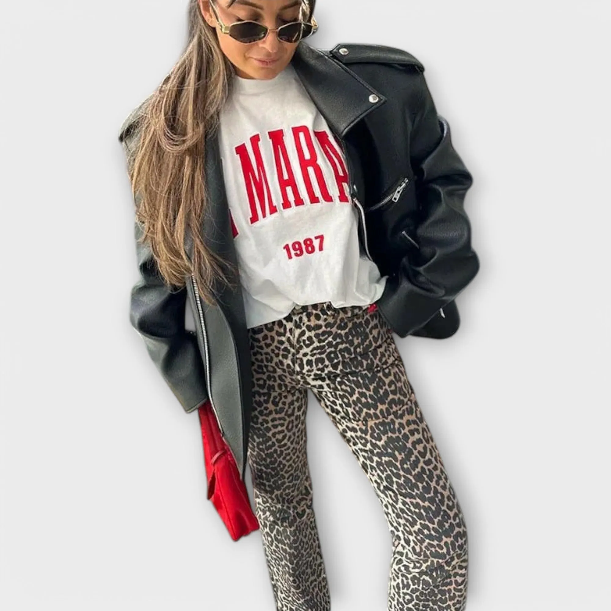 Chandra Vintage Leopard Jeans