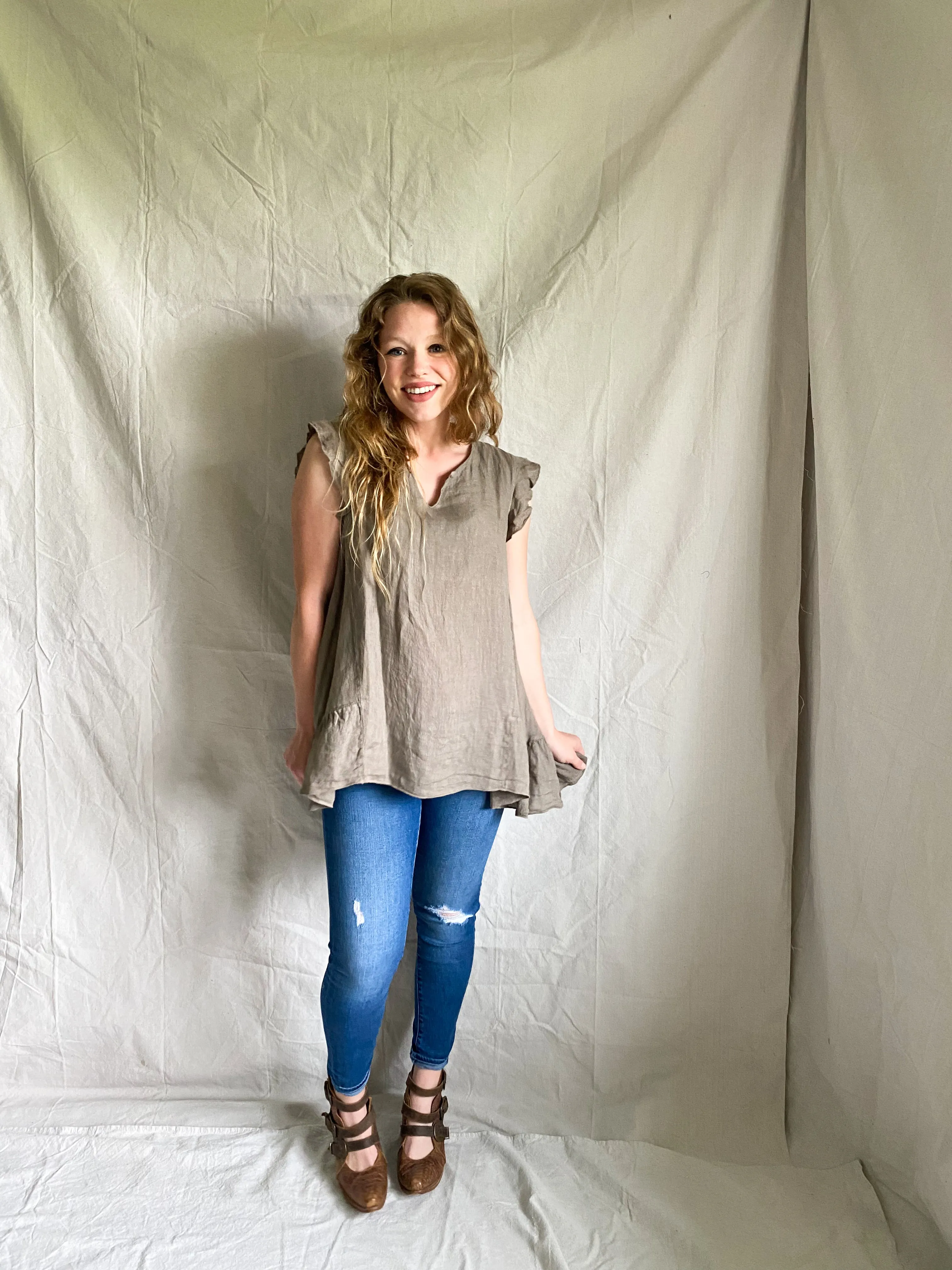 Edith Linen Blouse