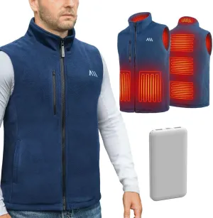 Gilet chauffant polaire sans manche homme - Fitnessterapy