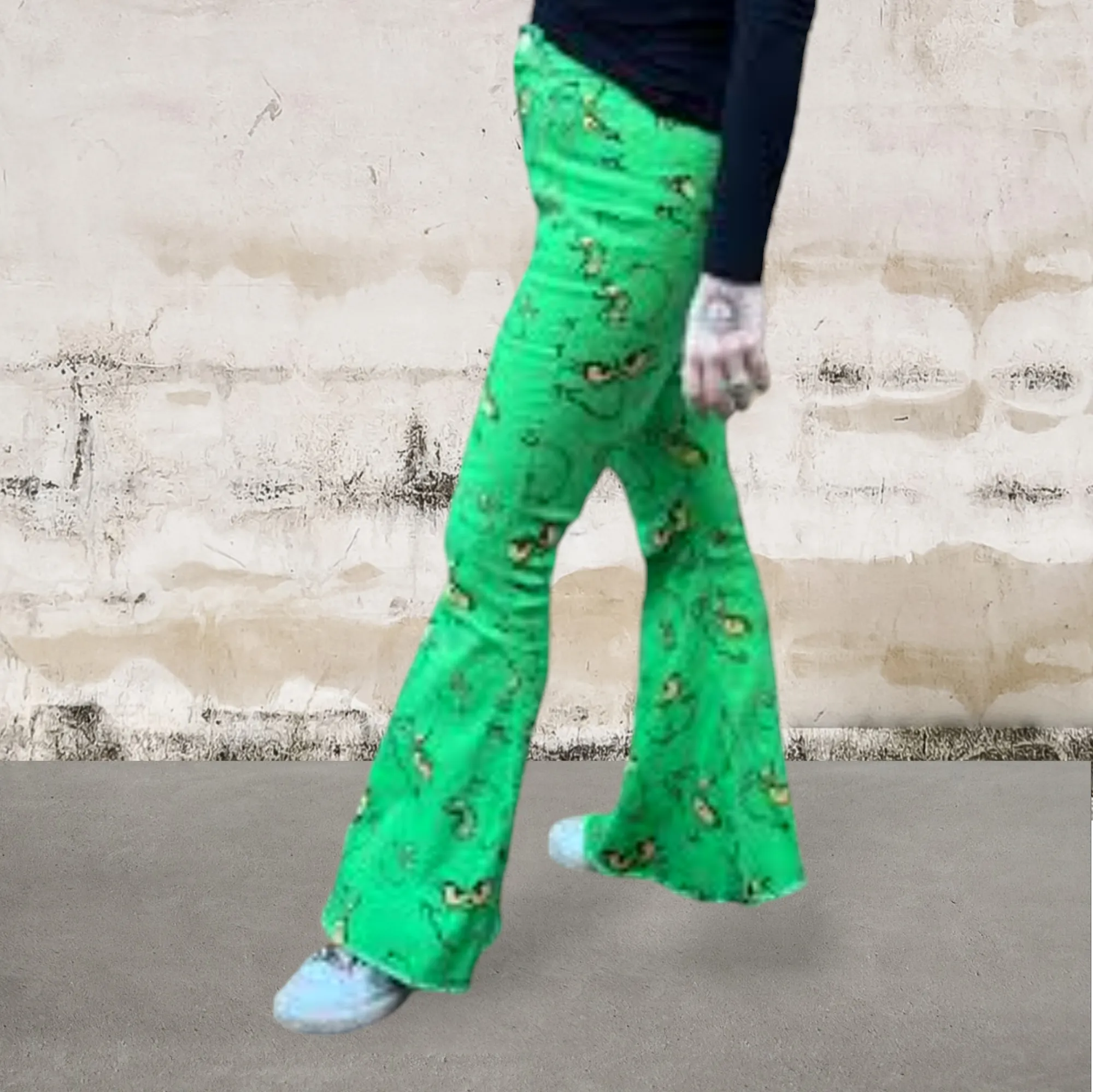 Grinch denim MOM jeans
