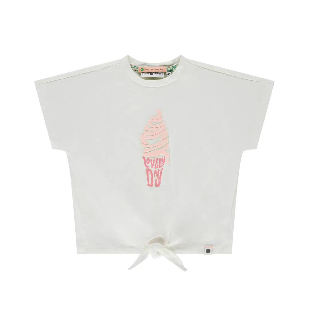Ice Cream Short Sleeve Tee - Ivory by Stains & Stories