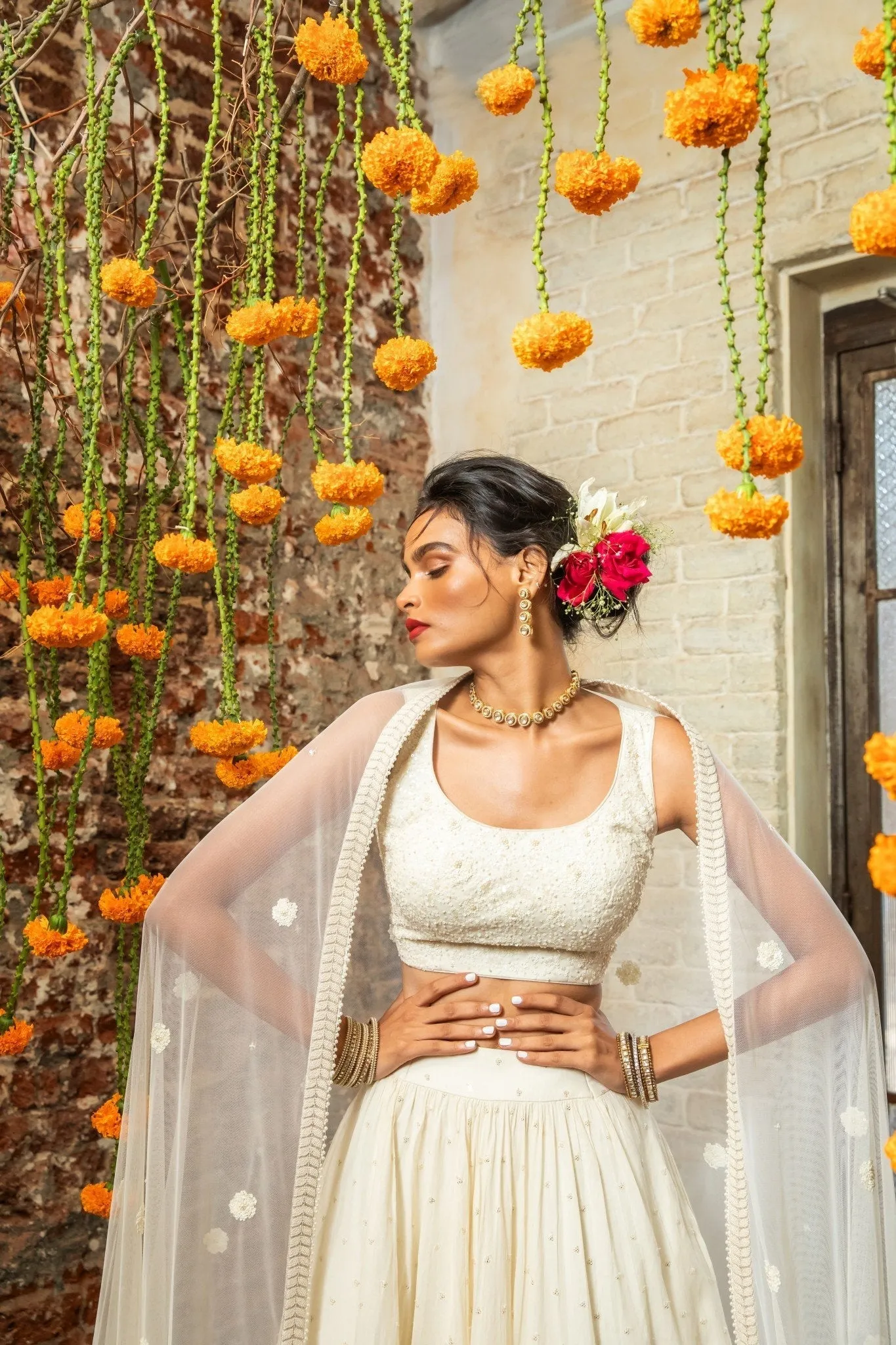 Ivory Blouse N Ivory Lehenga  Elegant, Timeless for Every Occasions