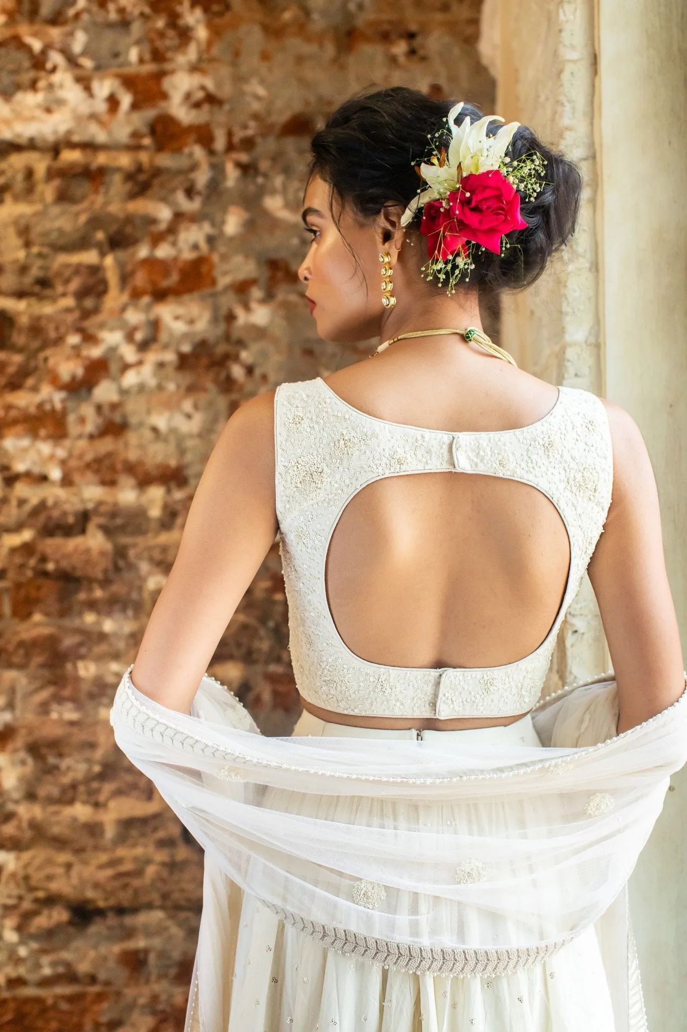 Ivory Blouse N Ivory Lehenga  Elegant, Timeless for Every Occasions