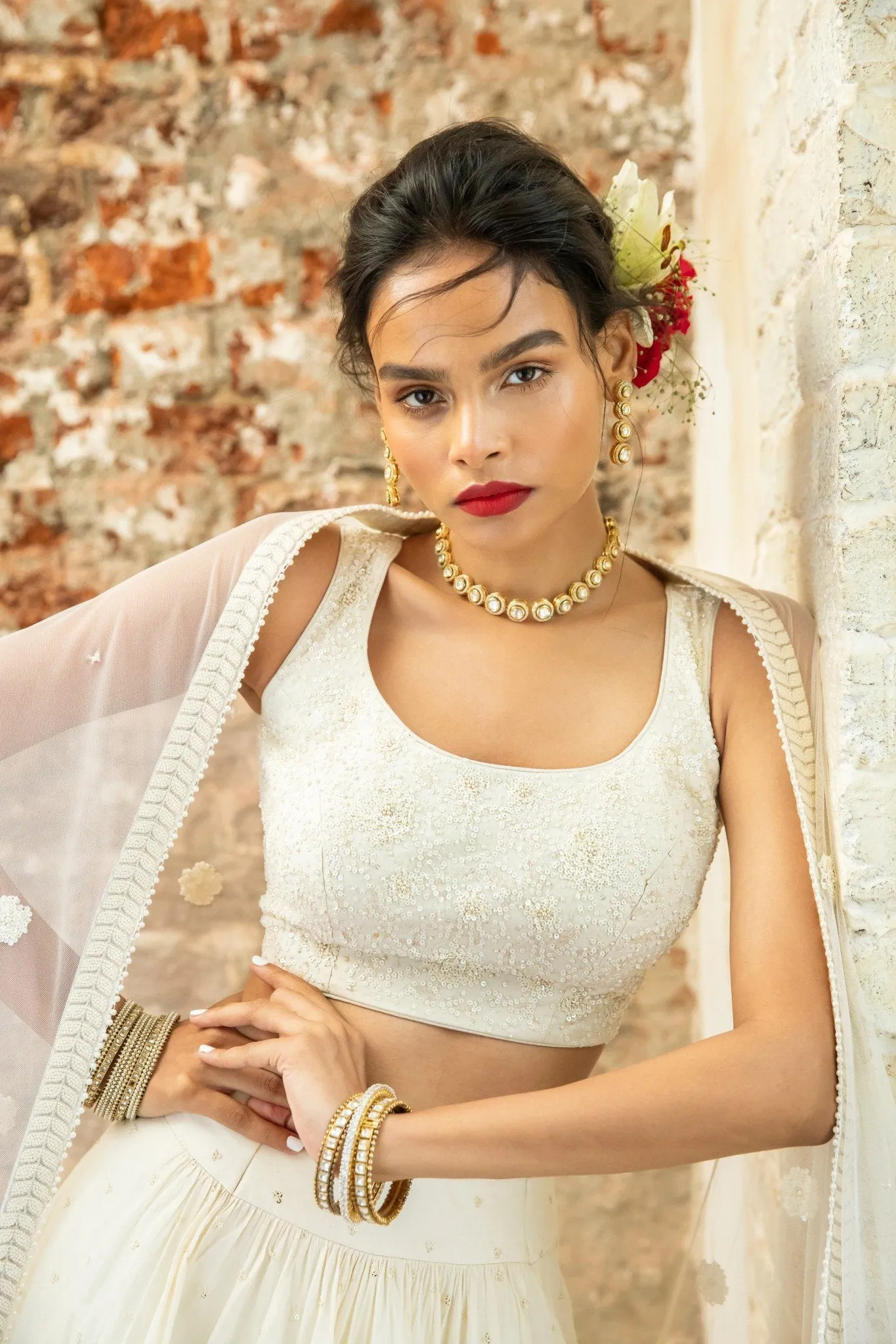 Ivory Blouse N Ivory Lehenga  Elegant, Timeless for Every Occasions