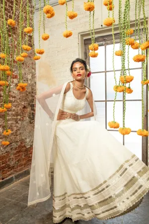 Ivory Blouse N Ivory Lehenga  Elegant, Timeless for Every Occasions