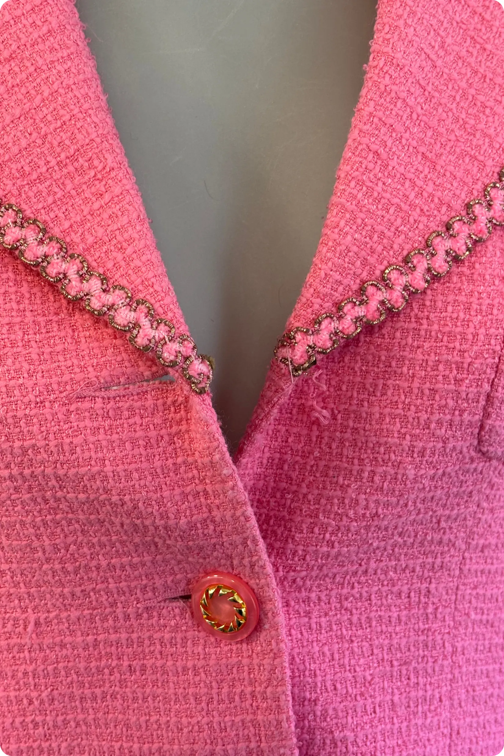 L   D Fashion Collection vintage bubblegum pink blazer, 40