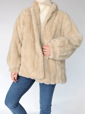 Luxury Faux Fur Beige Jacket