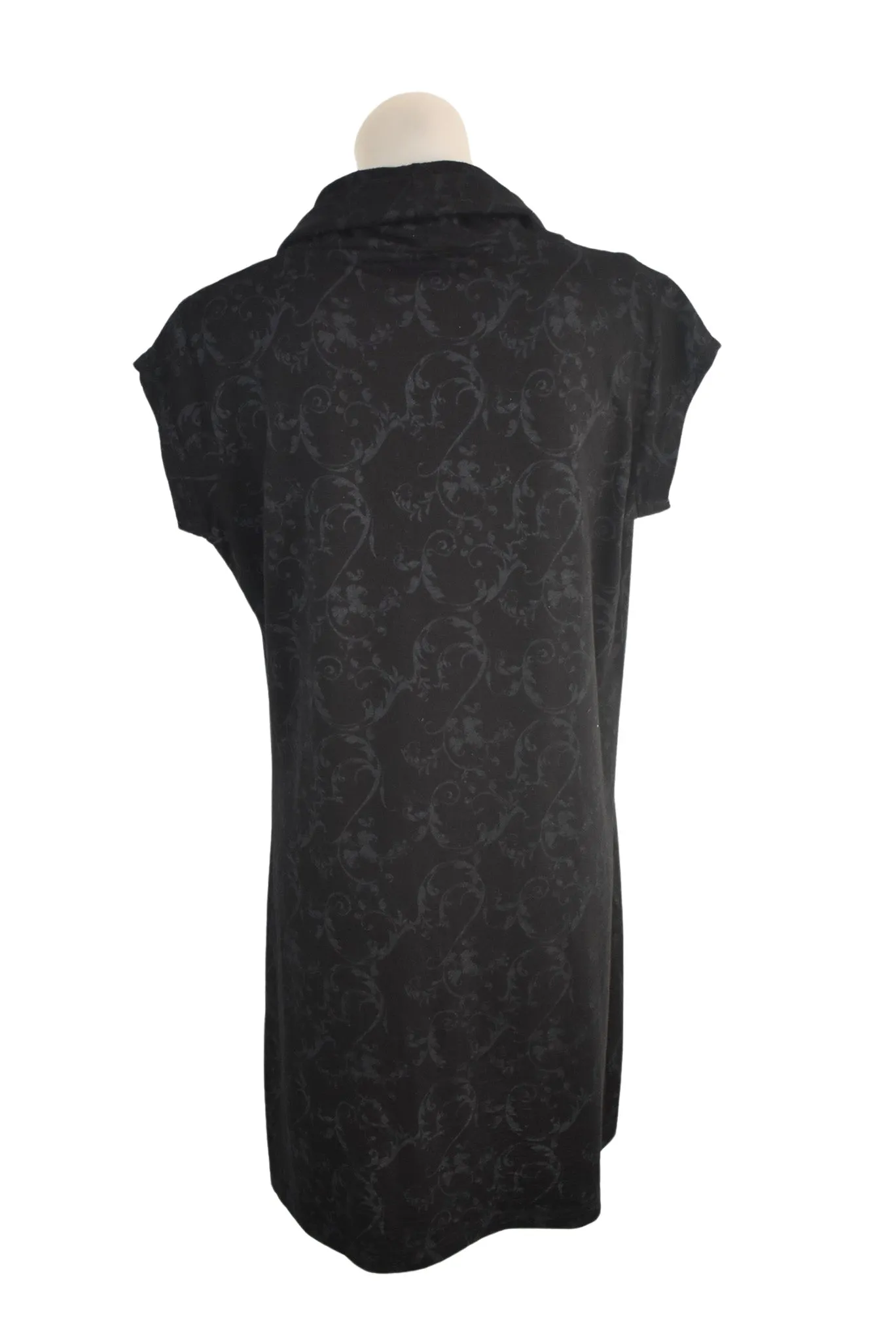 My Merino 100% NZ made full slit black wrap dress, 14