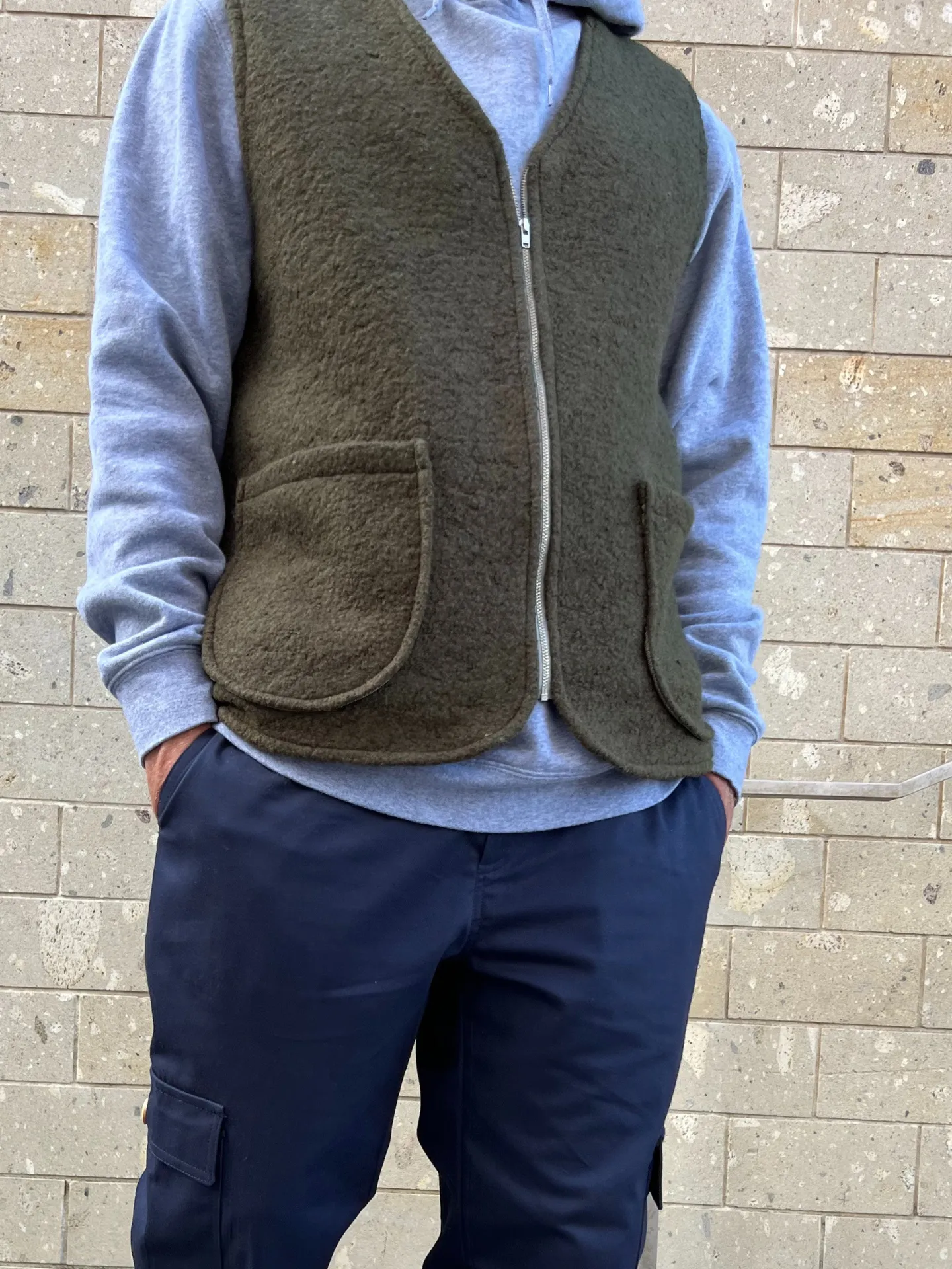 Olive Wool Gilet