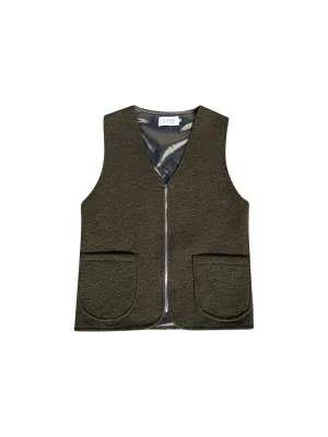 Olive Wool Gilet